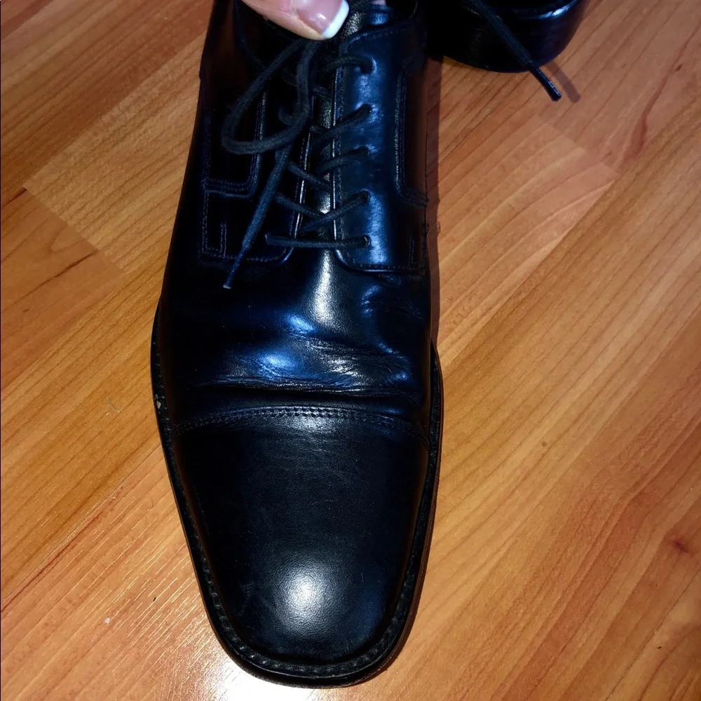 Johnston &Murphy Black Oxfords Lace Up Dress Shoes